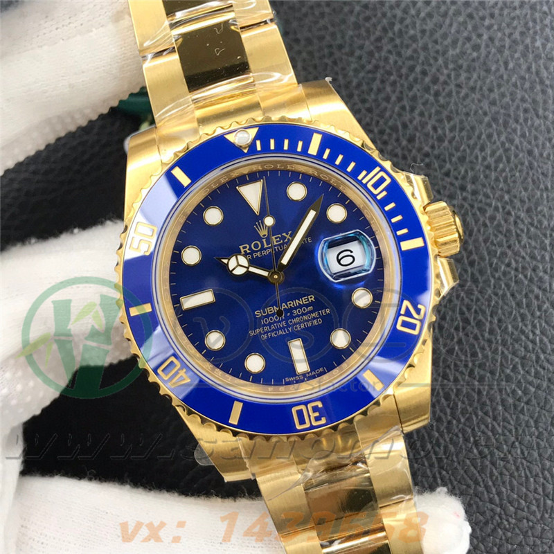 VS廠勞力士全金藍水鬼「3135機芯」產品展示