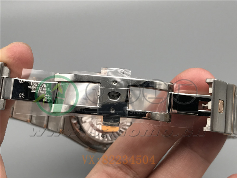 VS廠歐米茄星座38mm間玫咖面條釘產品展示