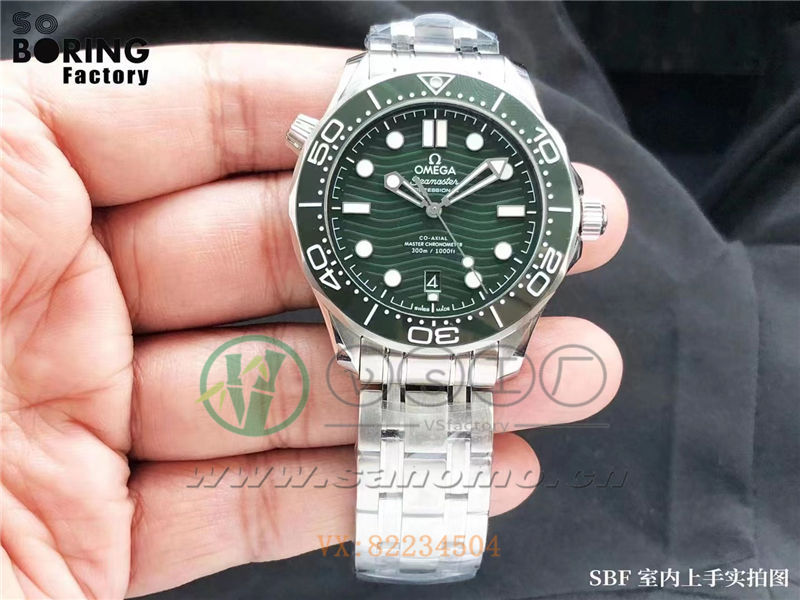 SBF廠(VS廠)歐米茄綠海馬300做工評(píng)測(cè)（SBF廠海馬300綠面有破綻嗎）