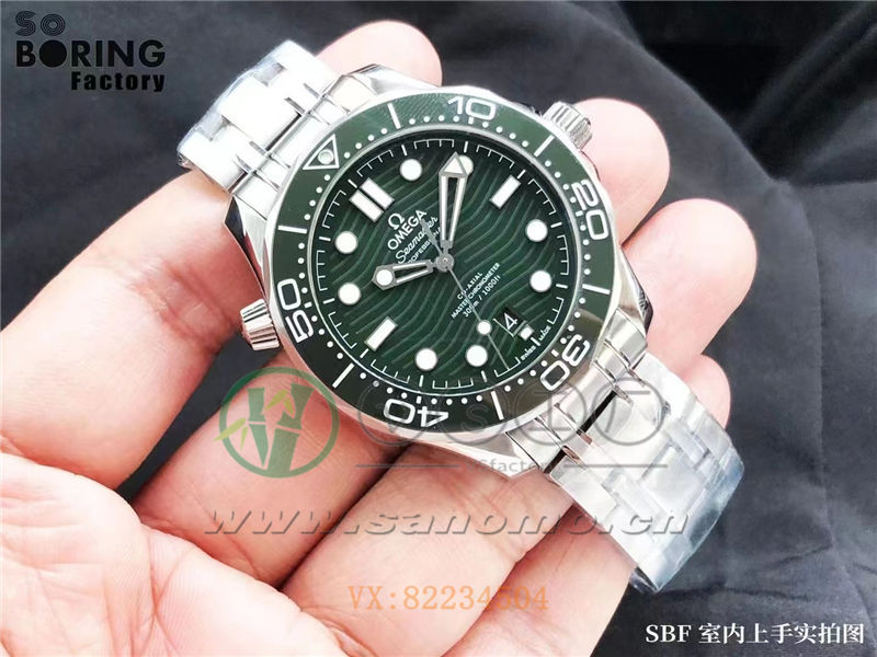SBF廠(VS廠)歐米茄綠海馬300做工評(píng)測(cè)（SBF廠海馬300綠面有破綻嗎）