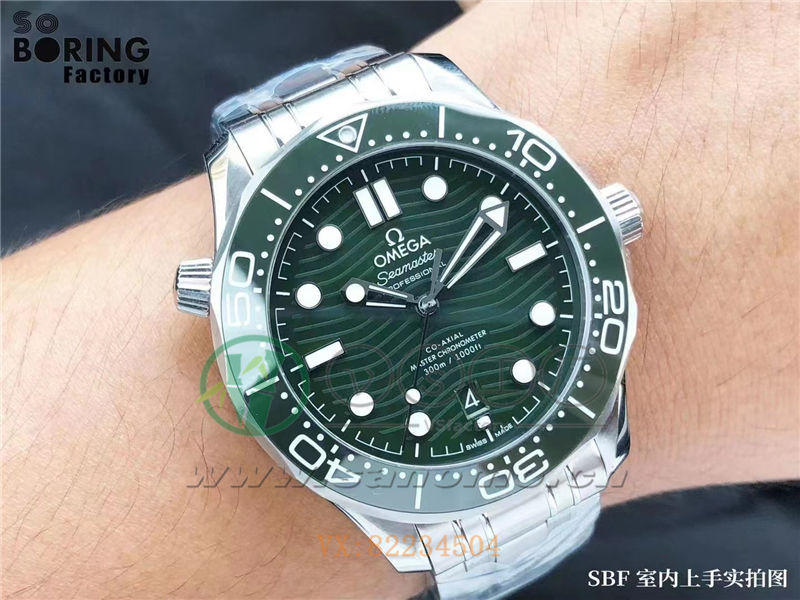 SBF廠(VS廠)歐米茄綠海馬300做工評(píng)測(cè)（SBF廠海馬300綠面有破綻嗎）